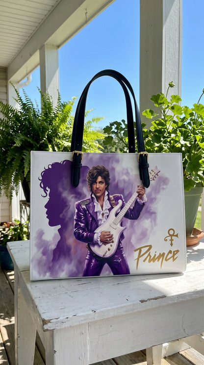 Prince white painterly hero tote on table