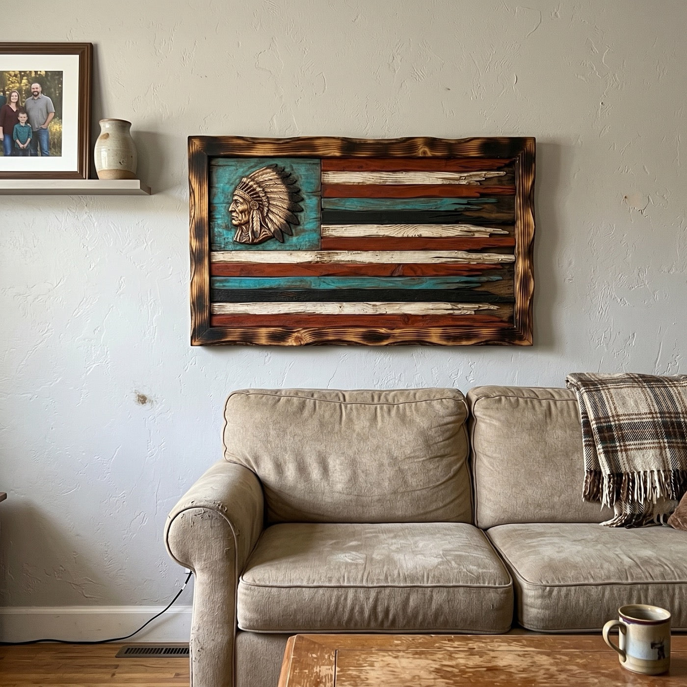 Customer photo - chief flag in living room