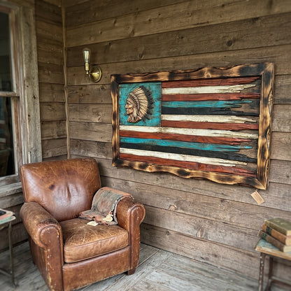 Customer photo - chief flag on porch